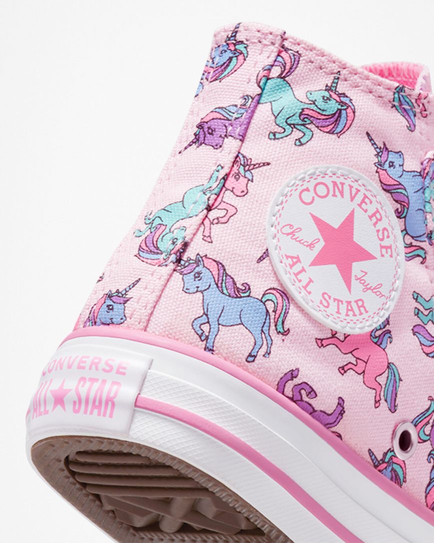 Boys' Converse Chuck Taylor All Star Easy-On Unicorns High Top Shoes Pink / Blue | AU E50C6T